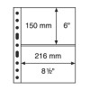 Foi PVC Grande 2S Negre A4 pentru FDC, Bancnote - 5 Buc - Accesorii Filatelice Leuchtturm