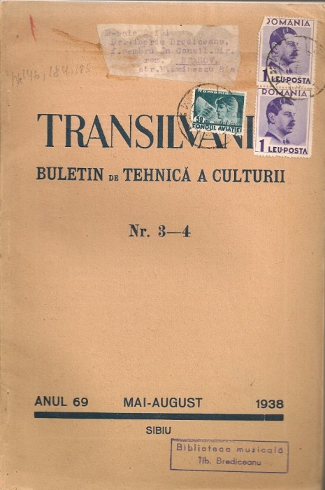 Transilvania ( buletin de tehnica a culturii ) - Anul 69, Nr. 3 - 4, 1938
