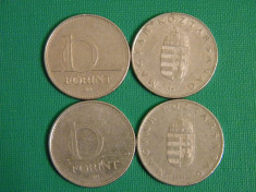 Lot Ungaria 2 monede 10 forinti ani diferiti 1994 1995 foto