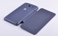 Husa Flip Cover Huawei Ascend G510 case culoare: albastru inchis NOU retail foto