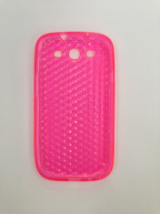 Husa silicon pentru telefon Samsung Galaxy S3 Stil Fagure culoare roz +folie protectie Cadou!!! foto