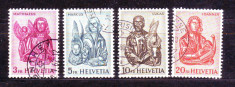 1961 Elvetia mi. 738-741 stampilate foto