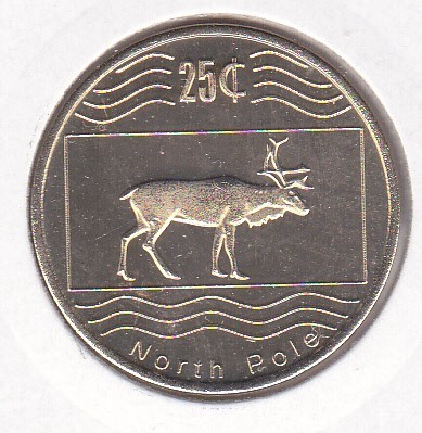 bnk mnd North Pole 25 centi 2012 unc, fauna