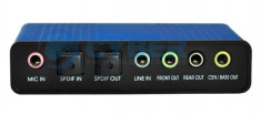 Placa sunet 6 Channel 5.1 Optical Audio USB Sound Card S/PDIF foto