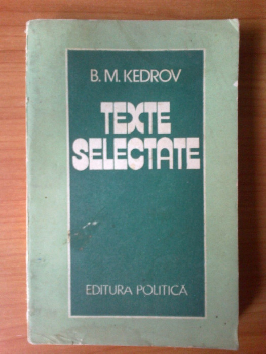 e2 B.M.Kedrov - TEXTE SELECTATE *