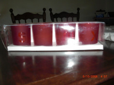 Set de 4 pahare rubinii cu literele s, a,m,x foto