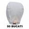 Oferta NUNTA 50 Lampioane ALBE zburatoare sky lanterns + 2 Rosii inima