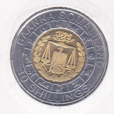 bnk mnd Somaliland 10 shillings 2012 unc, zodiac - balanta - bimetal