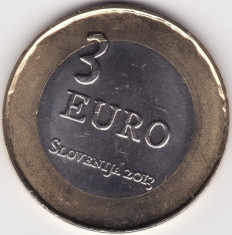 Moneda - Slovenia - 3 Euro 2013 - 300 ani de la revolta taranilor din Tolmin foto