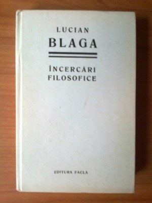 n5 Lucian Blaga - Incercari filosofice foto