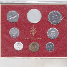 bnk mnd Vatican set monede necirculate 1977 - 1+2+5+10+20+50+100 lire