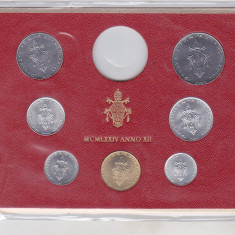 bnk mnd Vatican set monede necirculate 1974- 1+2+5+10+20+50+100 lire