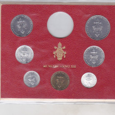 bnk mnd Vatican set monede necirculate 1975 - 1+2+5+10+20+50+100 lire