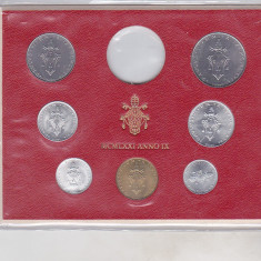 bnk mnd Vatican set monede necirculate 1971 - 1+2+5+10+20+50+100 lire