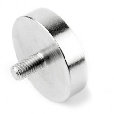 Magnet puternic tip oala din neodim cu filet si diametrul de 32 mm avand aprox 40 Kg Forta de prindere (neodymium, neodimium,neodym) foto
