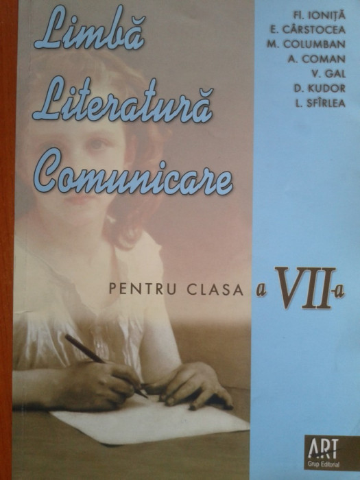LITERATURA. LIMBA ROMANA. COMUNICARE. Pentru clasa a VII-a - Florin Ionita
