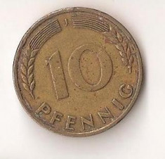 Moneda 10 pfennig 1949 J - Germania foto