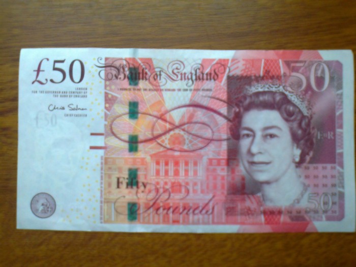 NOUA BANCNOTA DE 50 LIRE STERLINE(POUNDS) ANGLIA AUNC foto mare NOUA BANCNOTA DE 50 LIRE STERLINE(POUNDS) ANGLIA AUNC foto mare