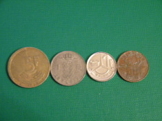 Lot Belgia 4 monede diferite 5 franci 50 centimes 1 franc (2 emisii diferite) foto