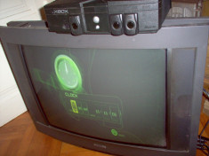 xbox 1 clasic original receptor jocuri cablu alimentare,video-audio rca,convertor rca-euroscart,3 senzori dvd telecomanda,intrare ethernet,functional foto