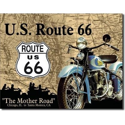 Reclama metalica vintage U.S. ROUTE 66 foto