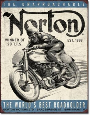 126.Reclama metalica vintage NORTON foto