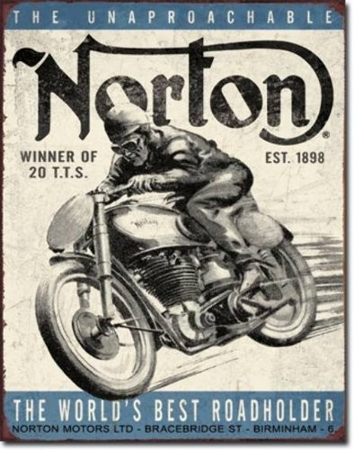 126.Reclama metalica vintage NORTON