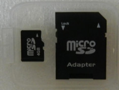 Card memorie MicroSD 8GB 8 GB Micro SD Clasa 4 + Adaptor SD Blister - NOU foto