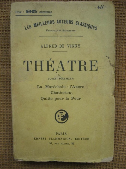 Alfred de Vigny - Theatre (in limba franceza)