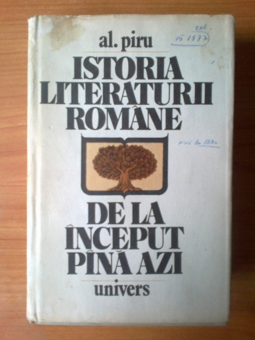 h3 Al. Piru - Istoria Literaturii Romane de la Inceput pana Azi