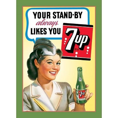 132.Reclama metalica vintage 7up foto