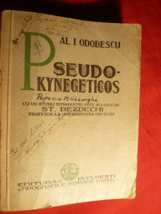 A.I.Odobescu - Pseudokynegeticos - Ed. 1934