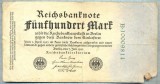 743 BANCNOTA - GERMANIA - 500 MARK - anul 1922-1923 -SERIA 10009814 -starea care se vede