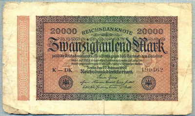 746 BANCNOTA - GERMANIA - 20 000 MARK - anul 1923 -SERIA 190362 -starea care se vede foto