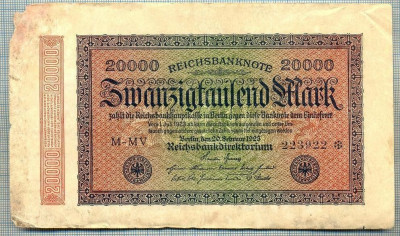 744 BANCNOTA - GERMANIA - 20 000 MARK - anul 1923 -SERIA 223922 -starea care se vede foto