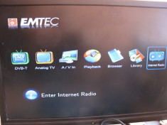 EMTEC MOVIE CUBE Q 800 / MEDIA PLAYER , DVB , PLAYBACK , RADIO INTERNET . CABLU TV , RECORDER 500 GB , HDMI foto