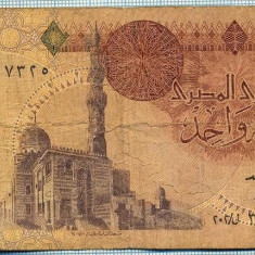 693 BANCNOTA - EGYPT - 1 POUND - anul 1978-2004 -SERIA 3907325 ? -starea care se vede