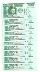 MONGOLIA 10 TUGRIK 2009 LOT 10 BUC UNC, PRET PE LOT foto