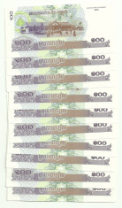 CAMBODGIA 100 RIELS 2001 LOT 10 BUC , UNC , PRET PE LOT , necirculate foto