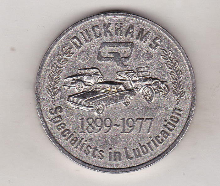 bnk mdl Medalie The Queen Silver Jubille 1977 - Duckhams - auto