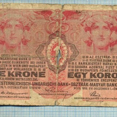 752 BANCNOTA - AUSTRO-UNGARIA - 1 KRONE(KORONA) - anul 1916 -SERIA 481270 -starea care se vede