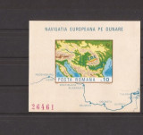 Romania 1977 - VAPOARE PE DUNARE, colita NEDANTELATA nestampilata, Z24, Transporturi, Nestampilat