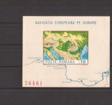 Romania 1977 - VAPOARE PE DUNARE, colita NEDANTELATA nestampilata, Z24