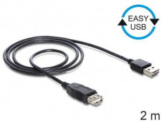 Cablu de extensie EASY-USB 2.0-A tata la USB 2.0-A mama 2 m - 83371 foto