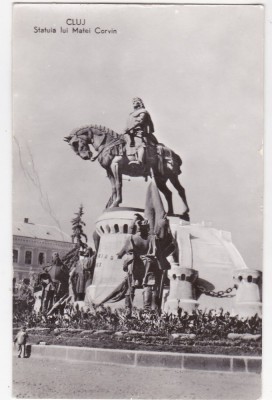 C.P. Cluj - Statuia lui Matei Corvin necirculata foto