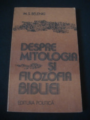 M. S. BELENKI - DESPRE MITOLOGIA SI FILOZOFIA BIBLIEI {1982} foto