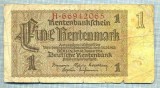 803 BANCNOTA - GERMANIA - 1 RENTENMARK - anul 1937 -SERIA 66942065 -starea care se vede