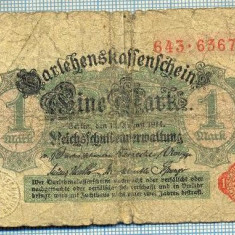 809 BANCNOTA - GERMANIA - 1 MARK - anul 1914 -SERIA 636783 -starea care se vede