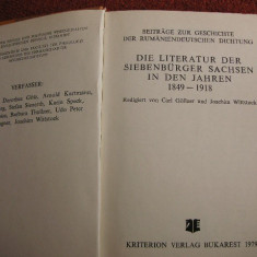 Die literatur der siebenburger sachsen in den jahren 1849-1918