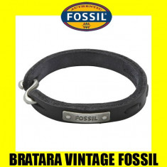 BRATARA VINTAGE CASUAL FASHION PIELE NATURALA FOSSIL JF88066040 IN CUTIE CADOU, ORIGINALA, PRET MIC, IEFTIN, ACCESORIU NOU ROCK CASUAL BAIETI BARBATI foto